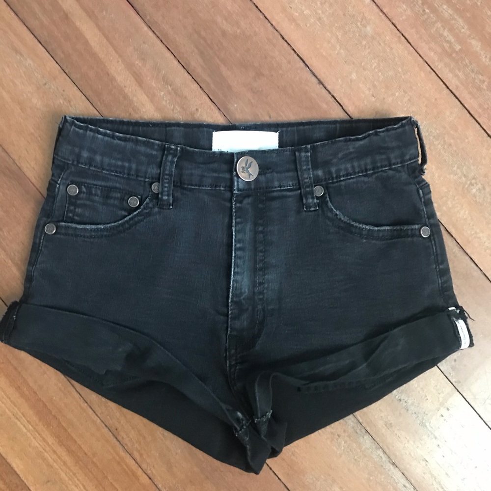 One Teaspoon Black Jean Shorts